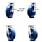 Service Caster 8 Inch Kingpinless Solid Poly Wheel Caster Swivel Locks 2 Brakes SCC, 4PK SCC-KP30S820-SPUR-SLB-BSL-2-BSL-2 - alternate 1